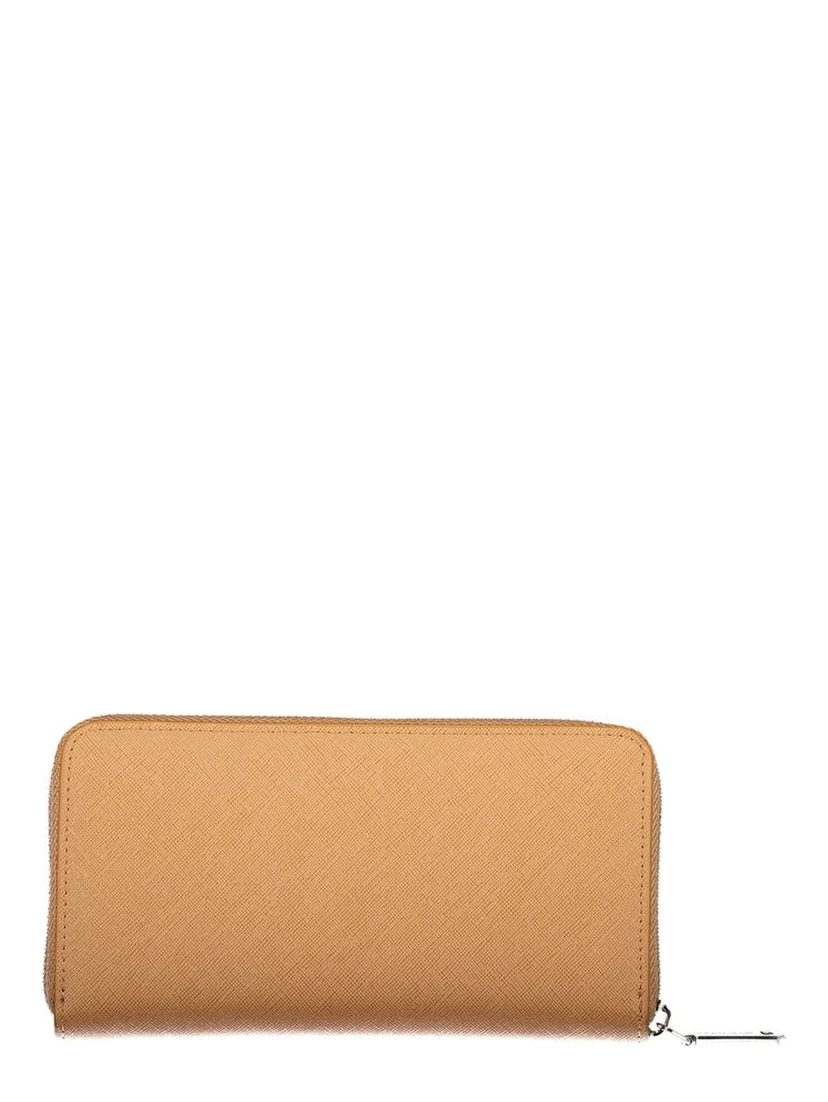 Brown Polyurethane Women's Wallet