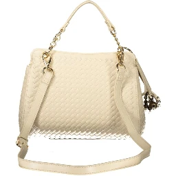 Beige Polyurethane Women's Bag
