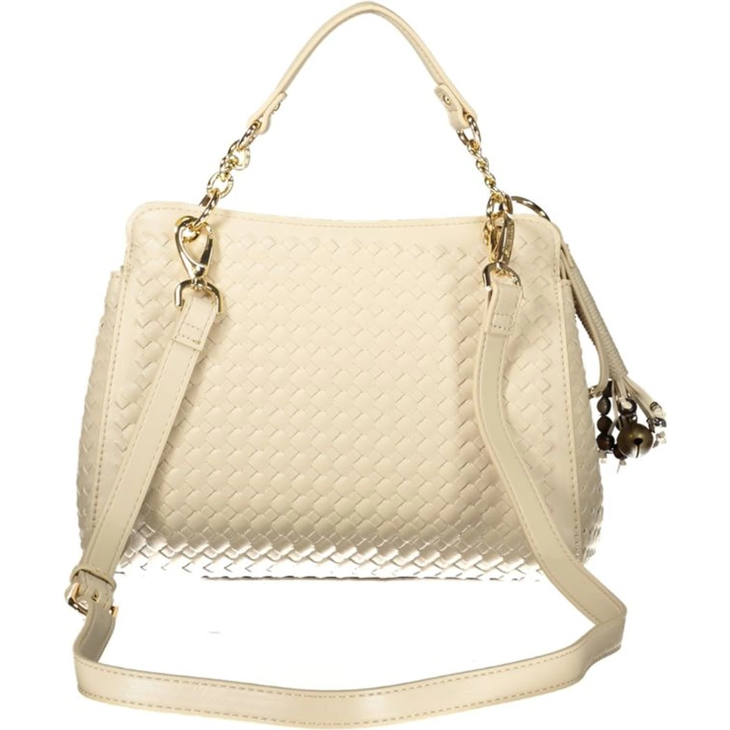Beige Polyurethane Women's Bag