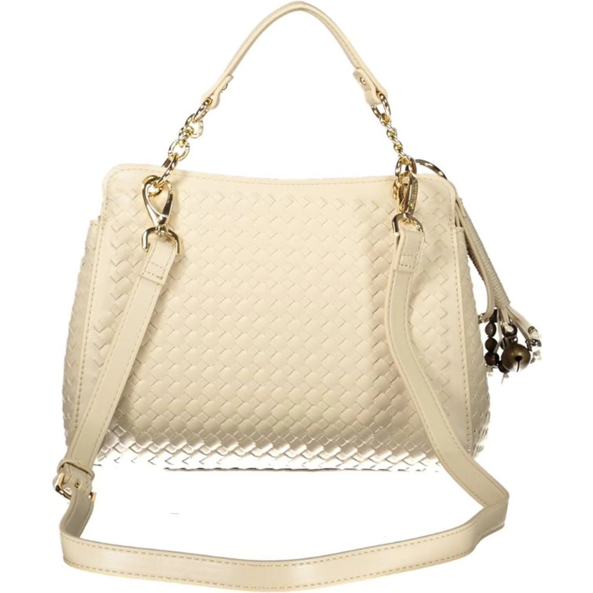 Beige Polyurethane Women's Bag