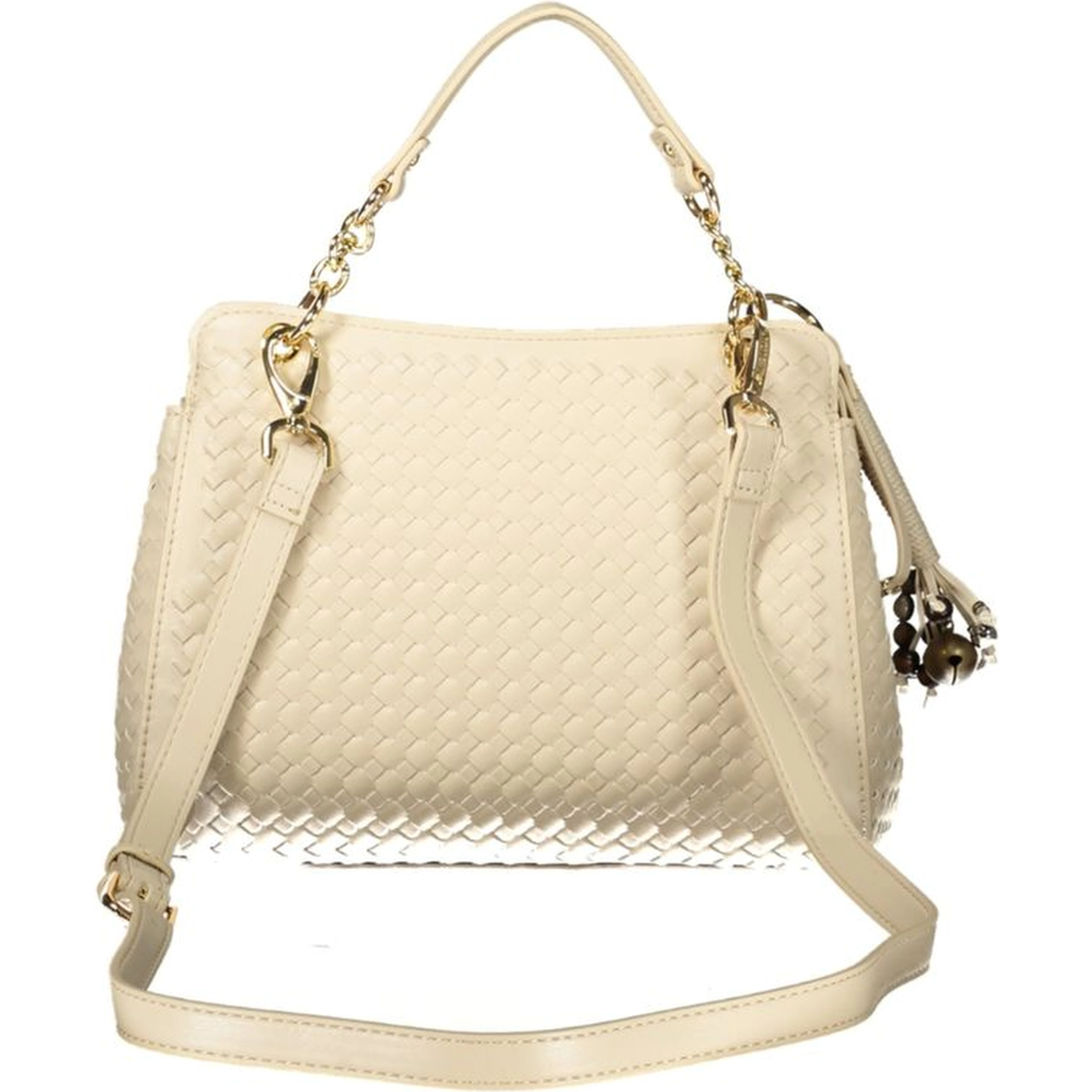 Beige Polyurethane Women's Bag