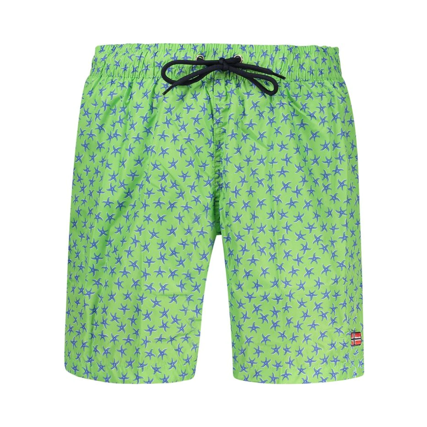 Green Polyester Men's Swim Shorts
