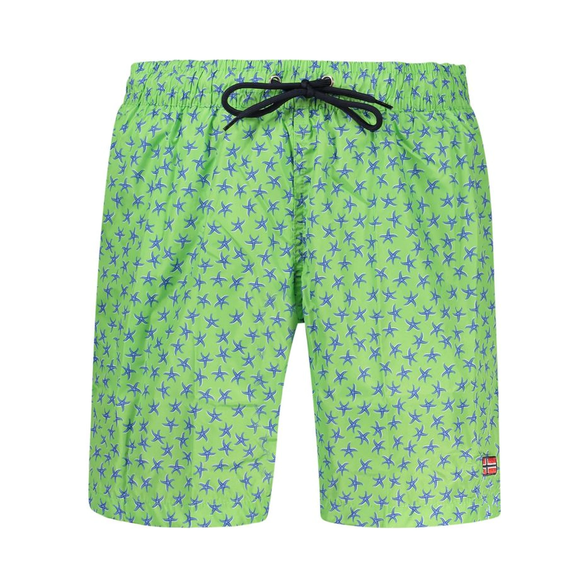 Green Polyester Men's Swim Shorts