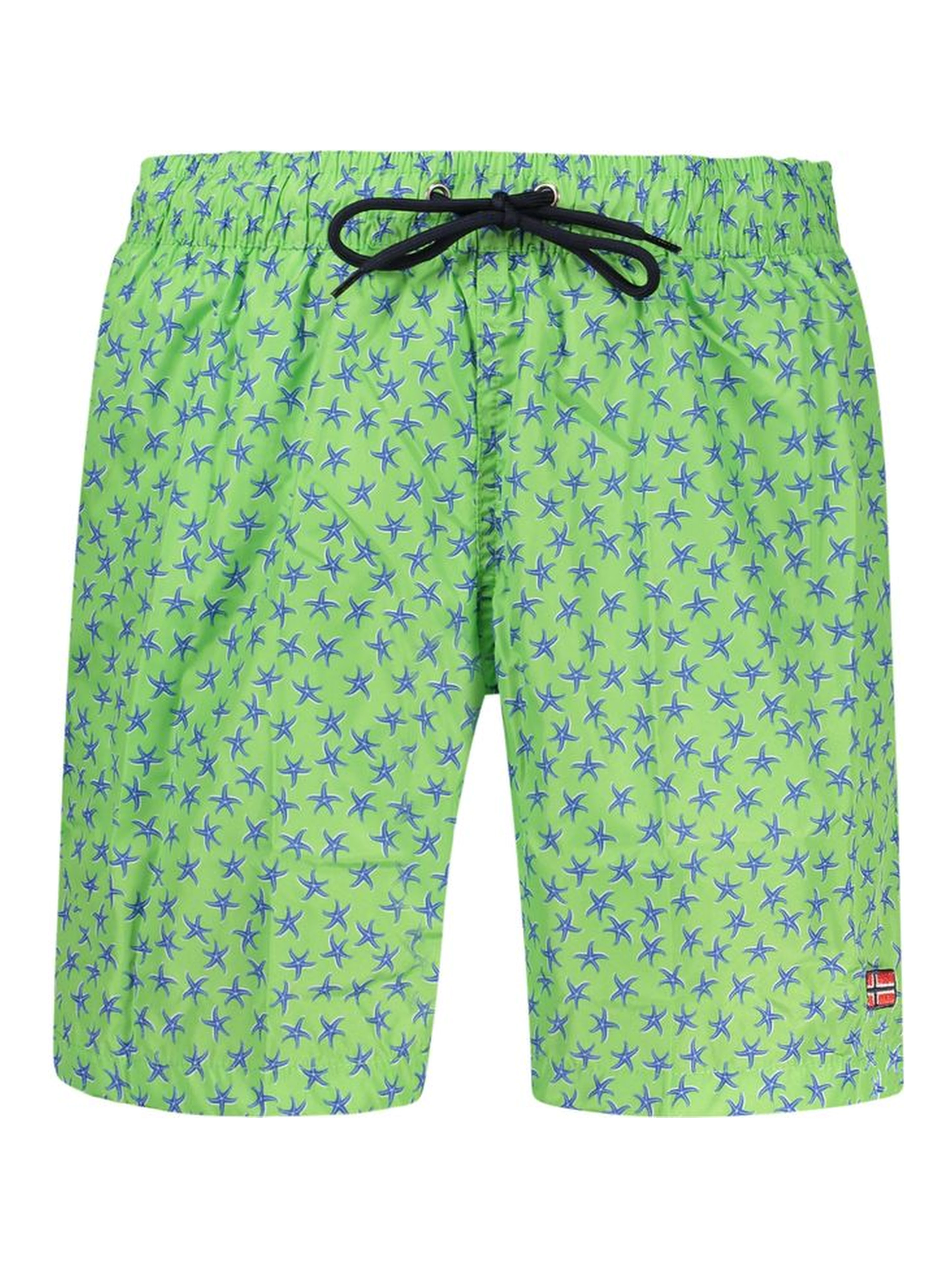 Green Polyester Men's Swim Shorts