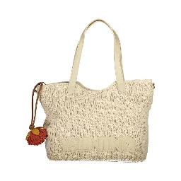 Beige Polyethylene Women's Bag