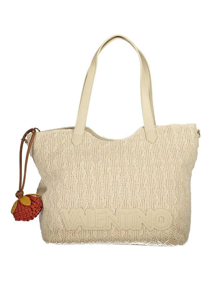 Beige Polyethylene Women's Bag