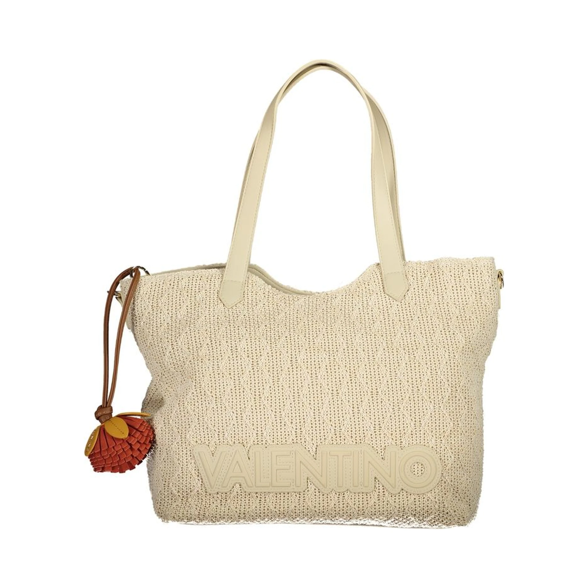 Beige Polyethylene Women's Bag