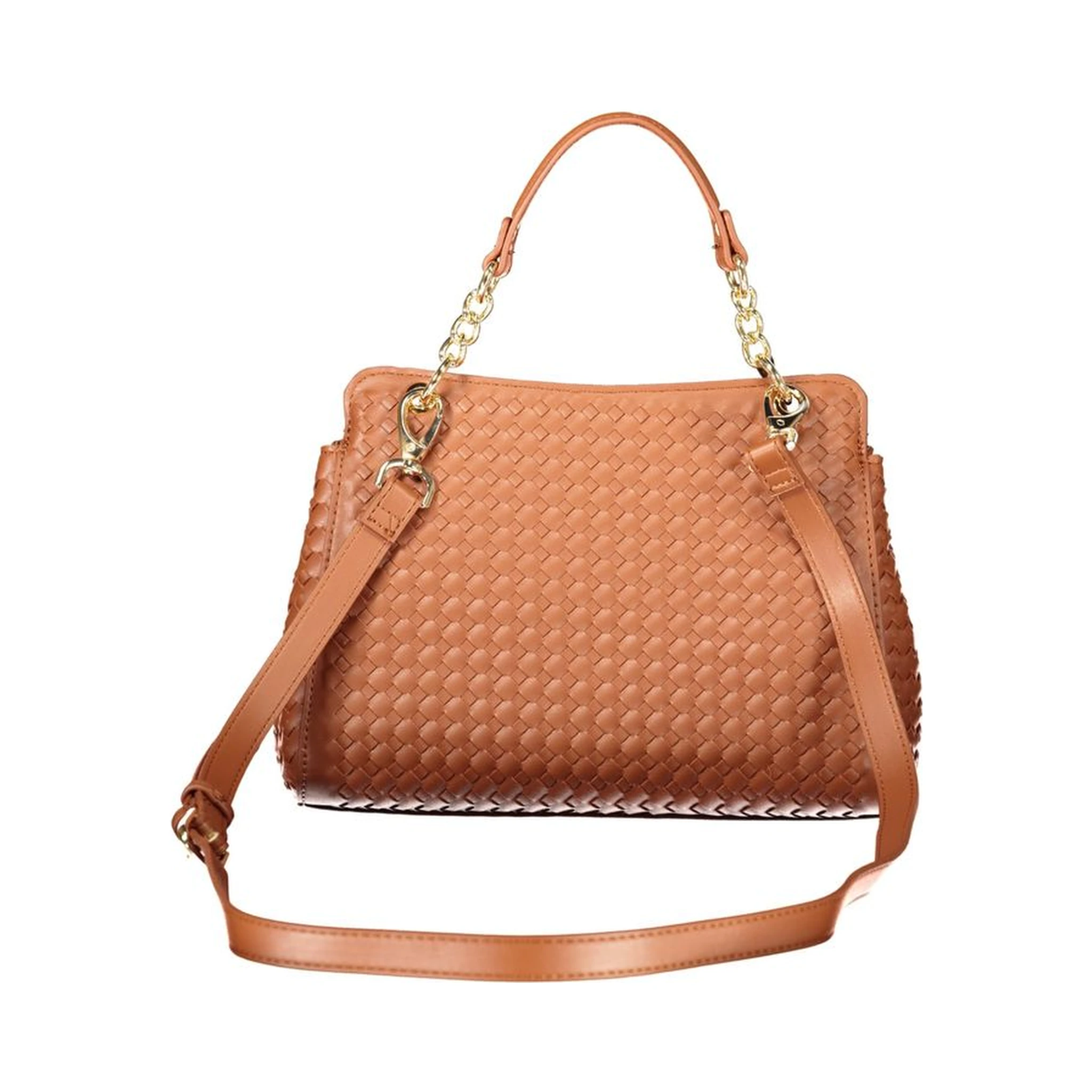 Brown Polyurethane Women's Bag