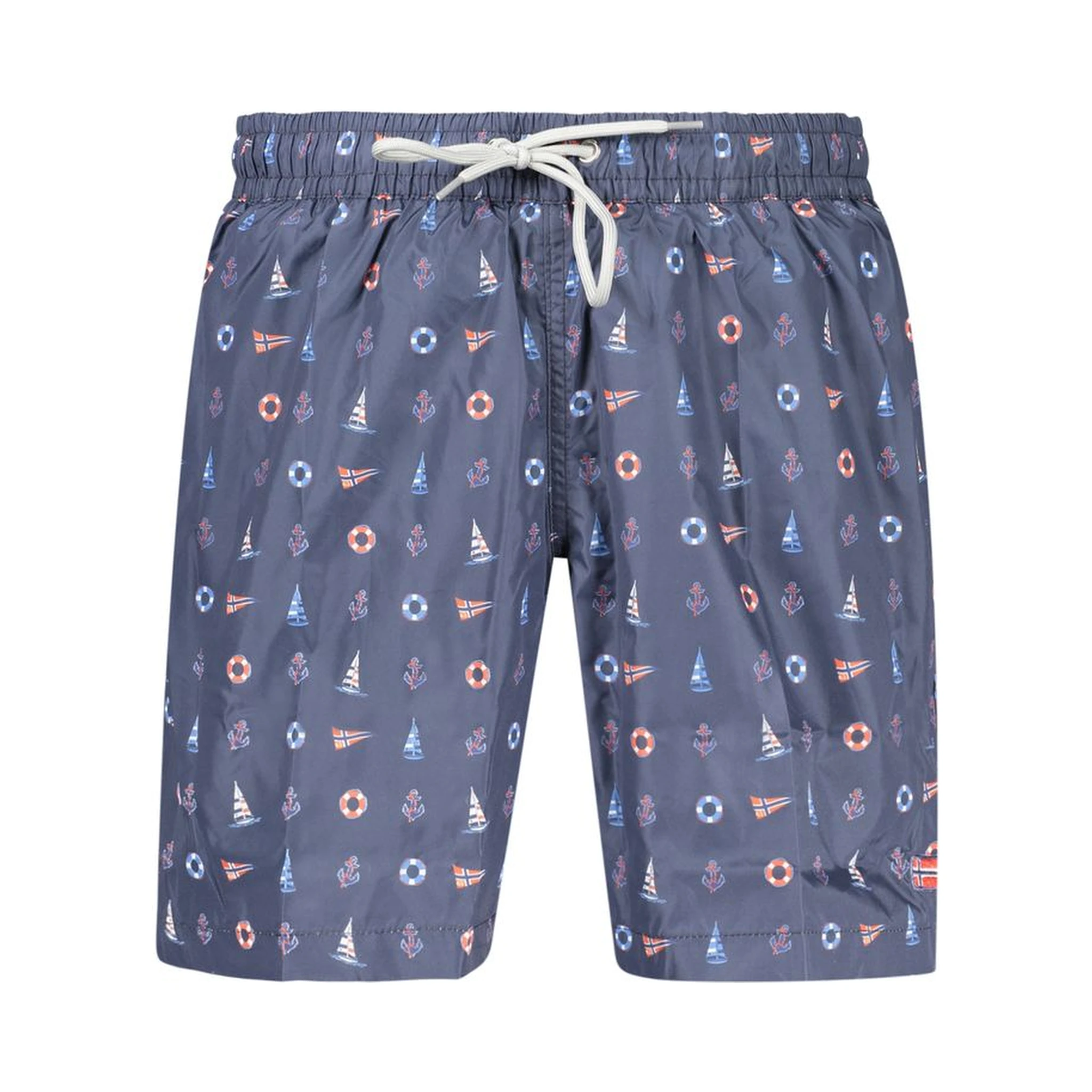 Blue Polyester Men's Swim Shorts
