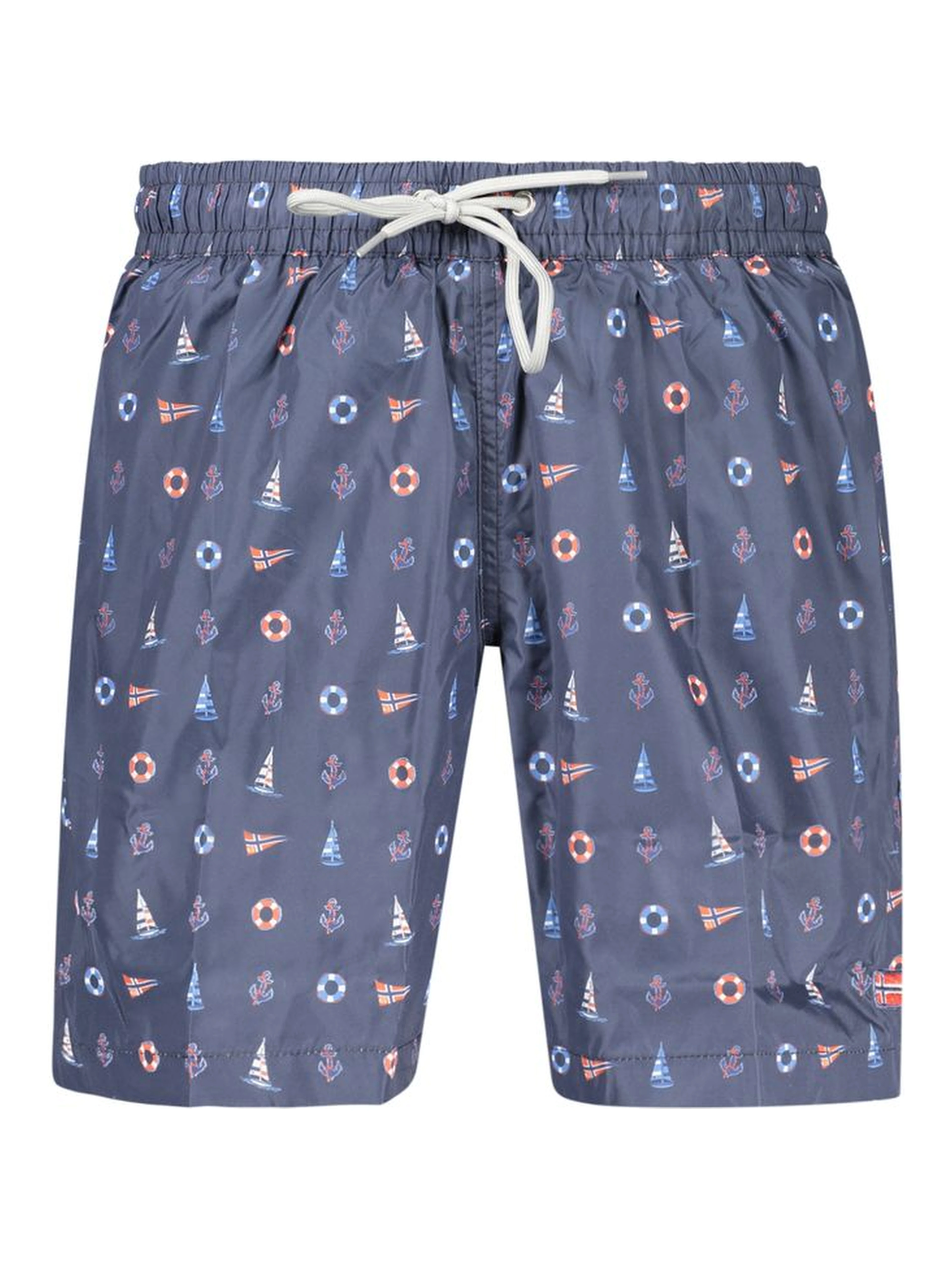 Blue Polyester Men's Swim Shorts