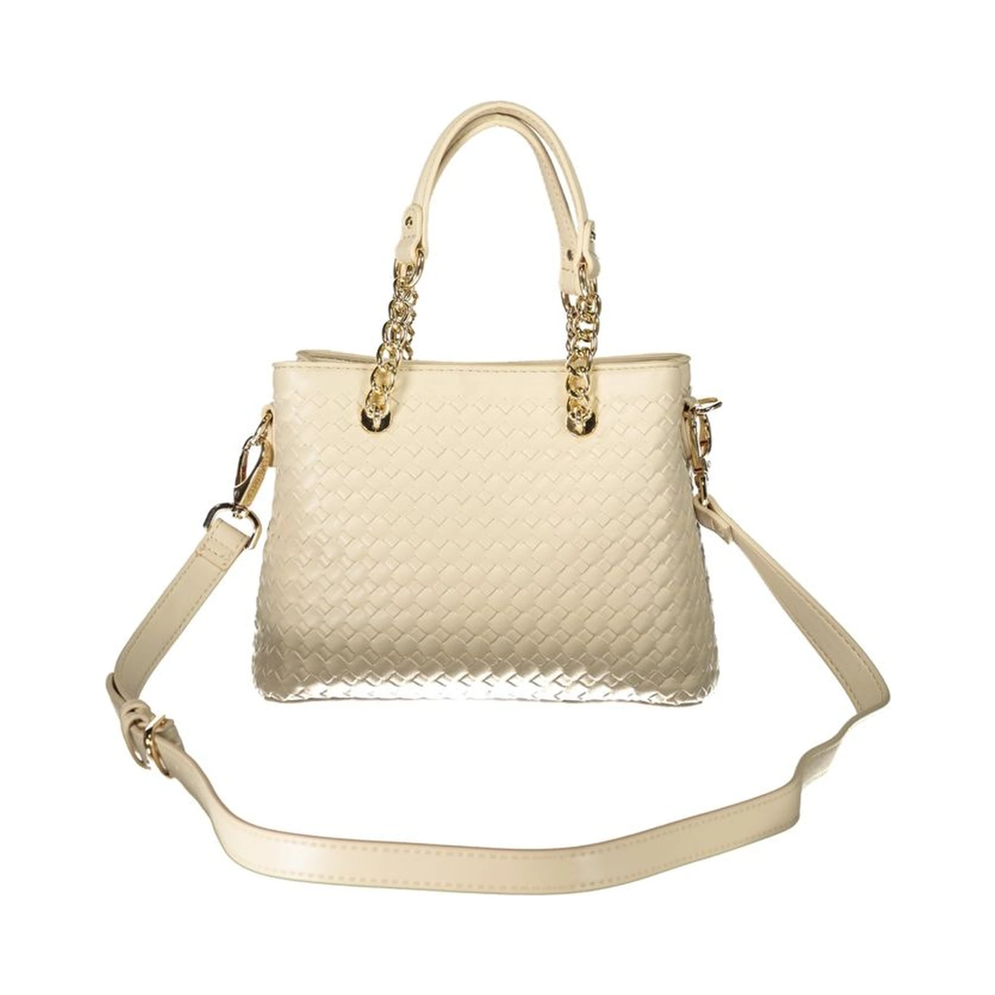 Beige Polyurethane Women's Bag