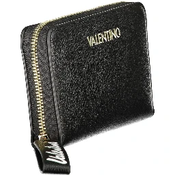 Black Polyurethane Womens Wallet