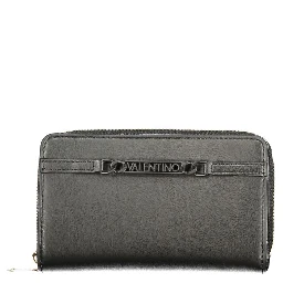 Black Polyurethane Women's Wallet