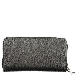 Black Polyurethane Women's Wallet