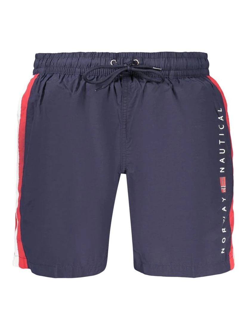 Blue Polyamide Men's Swimwear