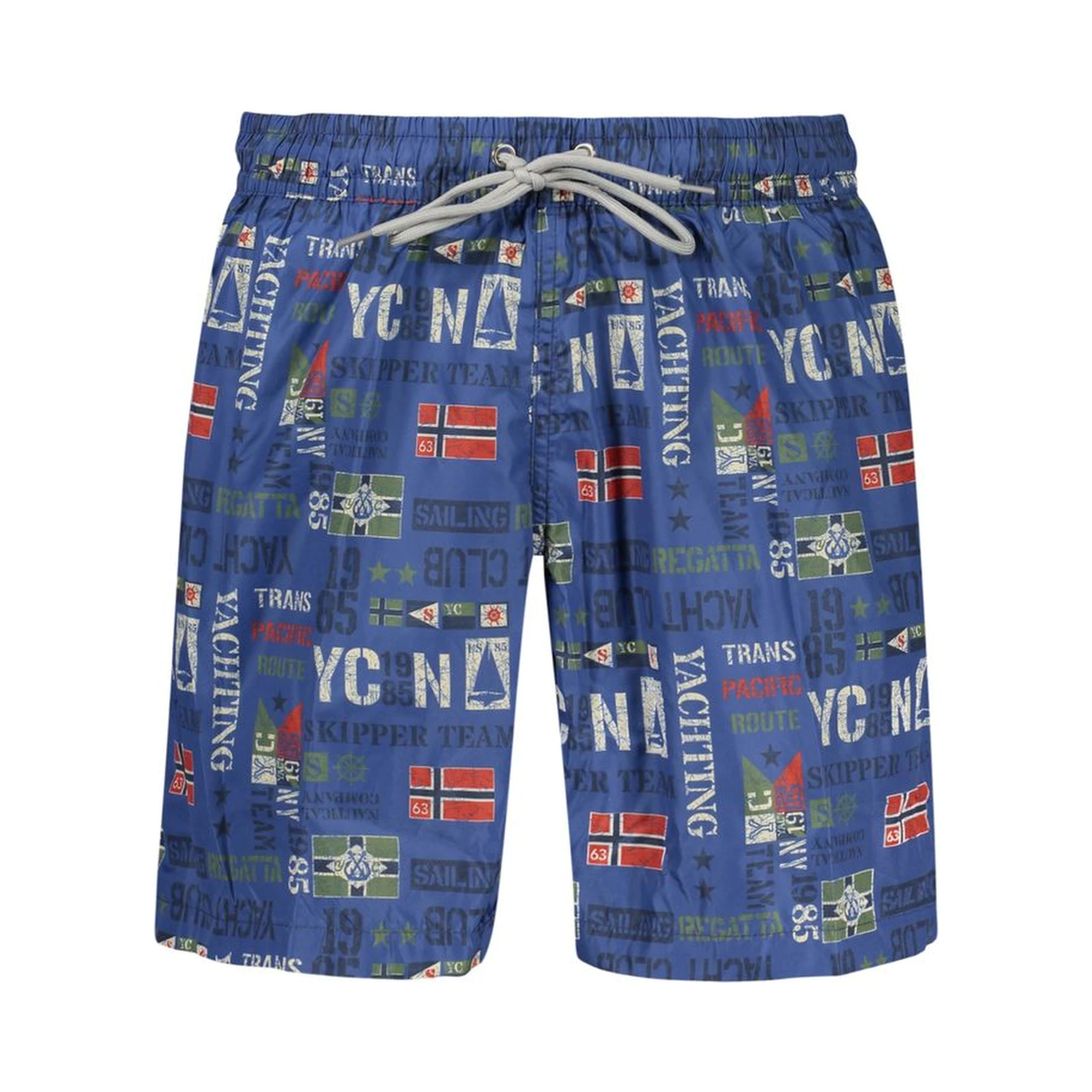 Blue Polyester Men's Swimwear