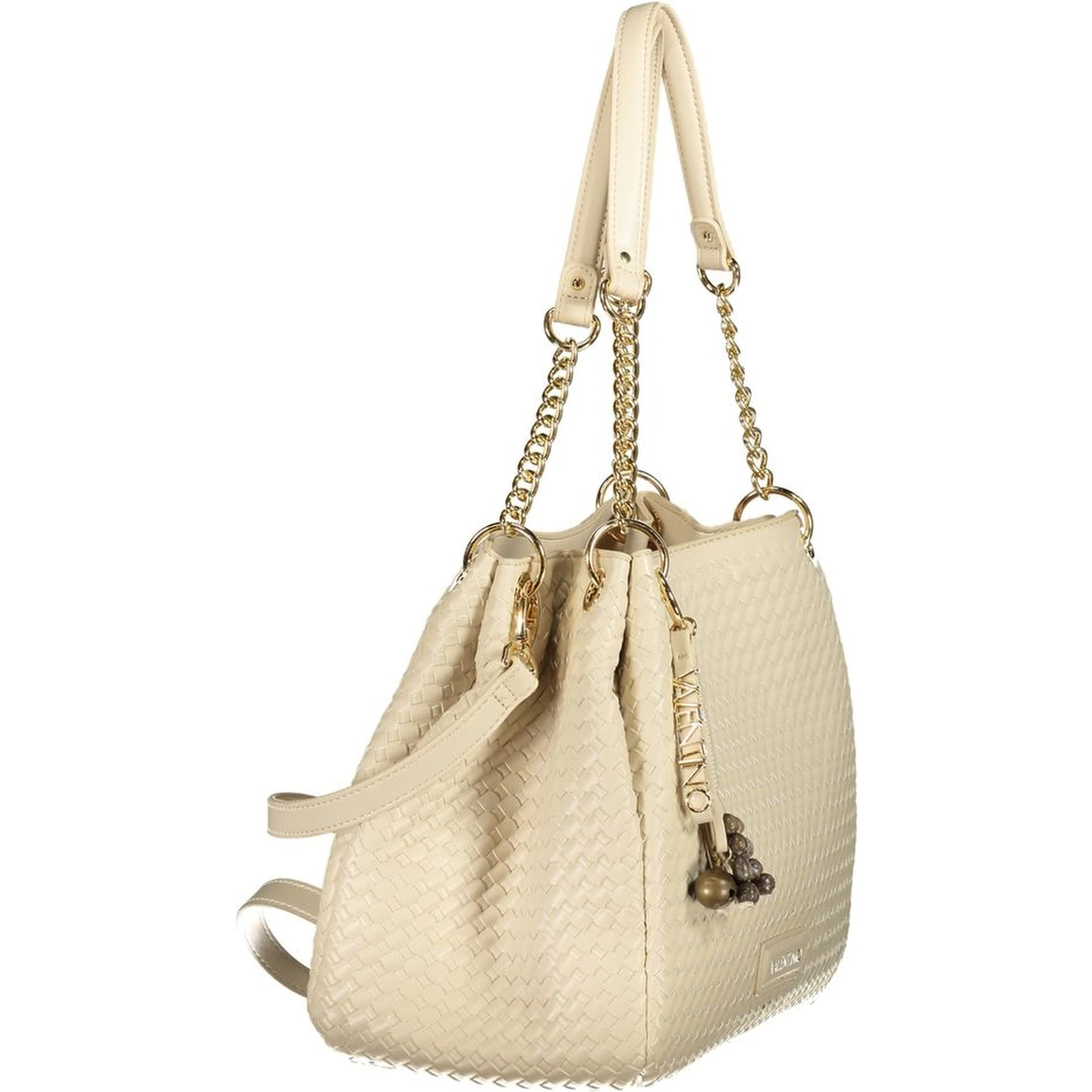 Beige Polyurethane Women's Bag