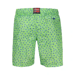 Green Polyester Men's Swim Shorts