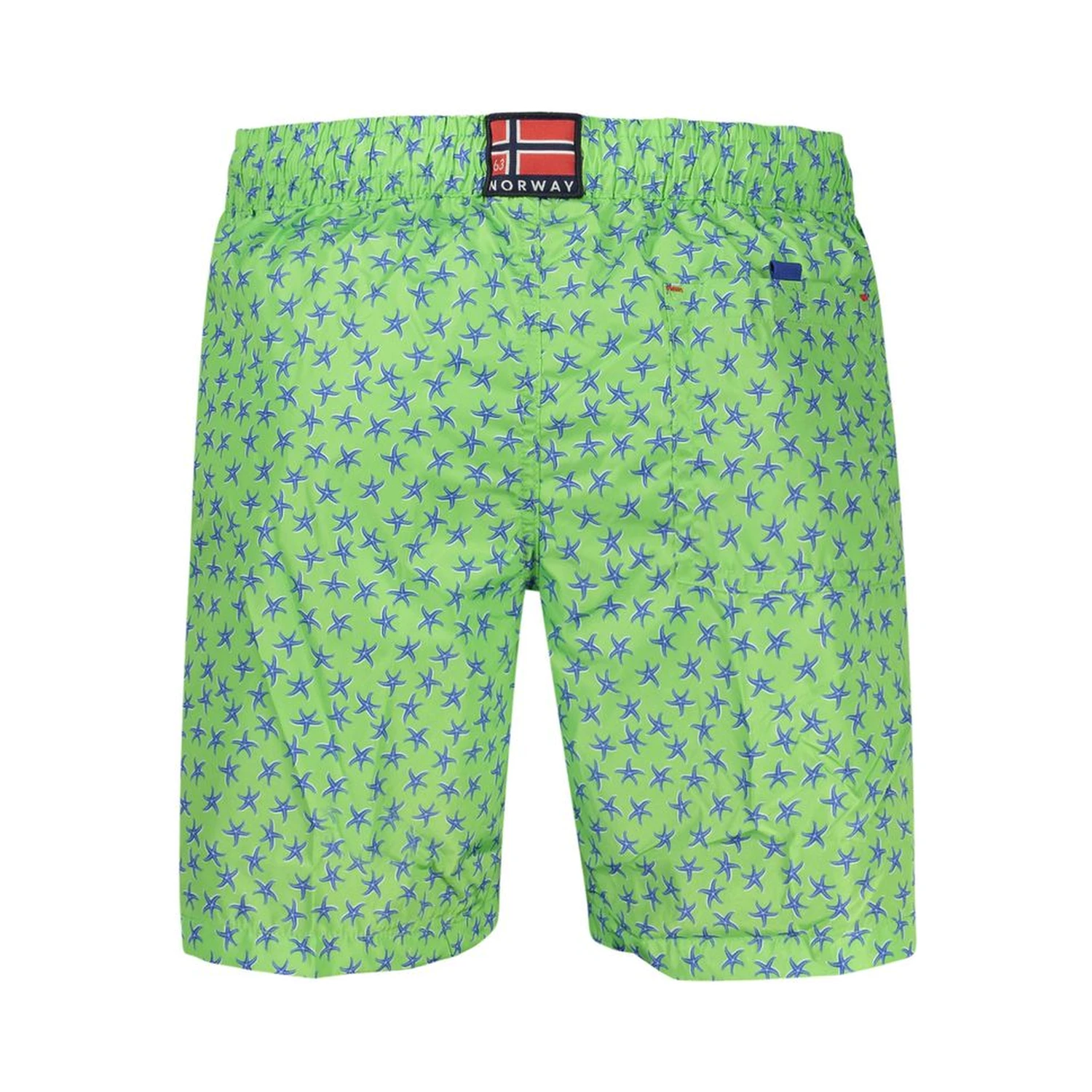 Green Polyester Men's Swim Shorts