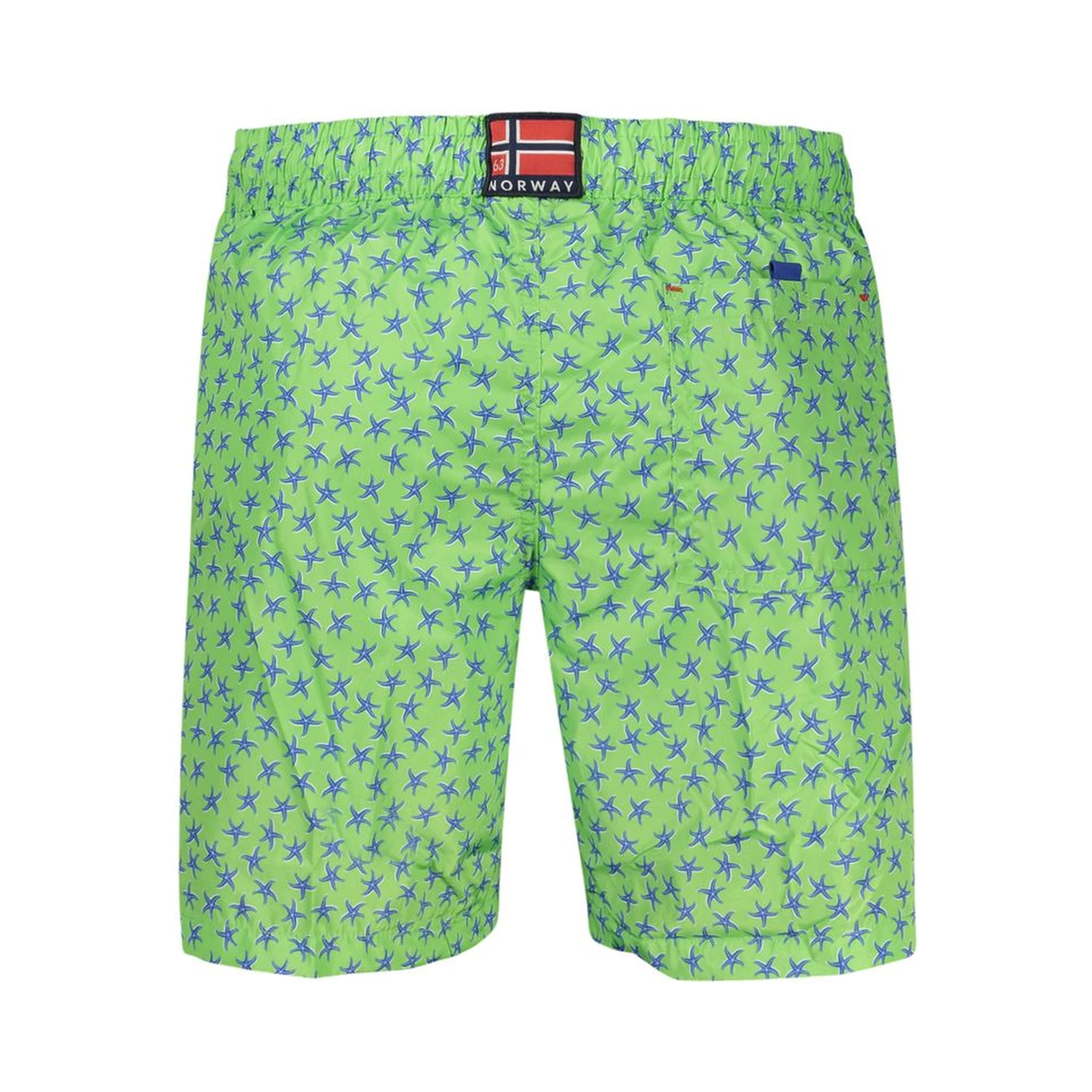 Green Polyester Men's Swim Shorts