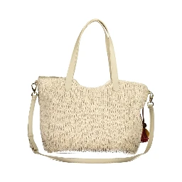 Beige Polyethylene Women's Bag