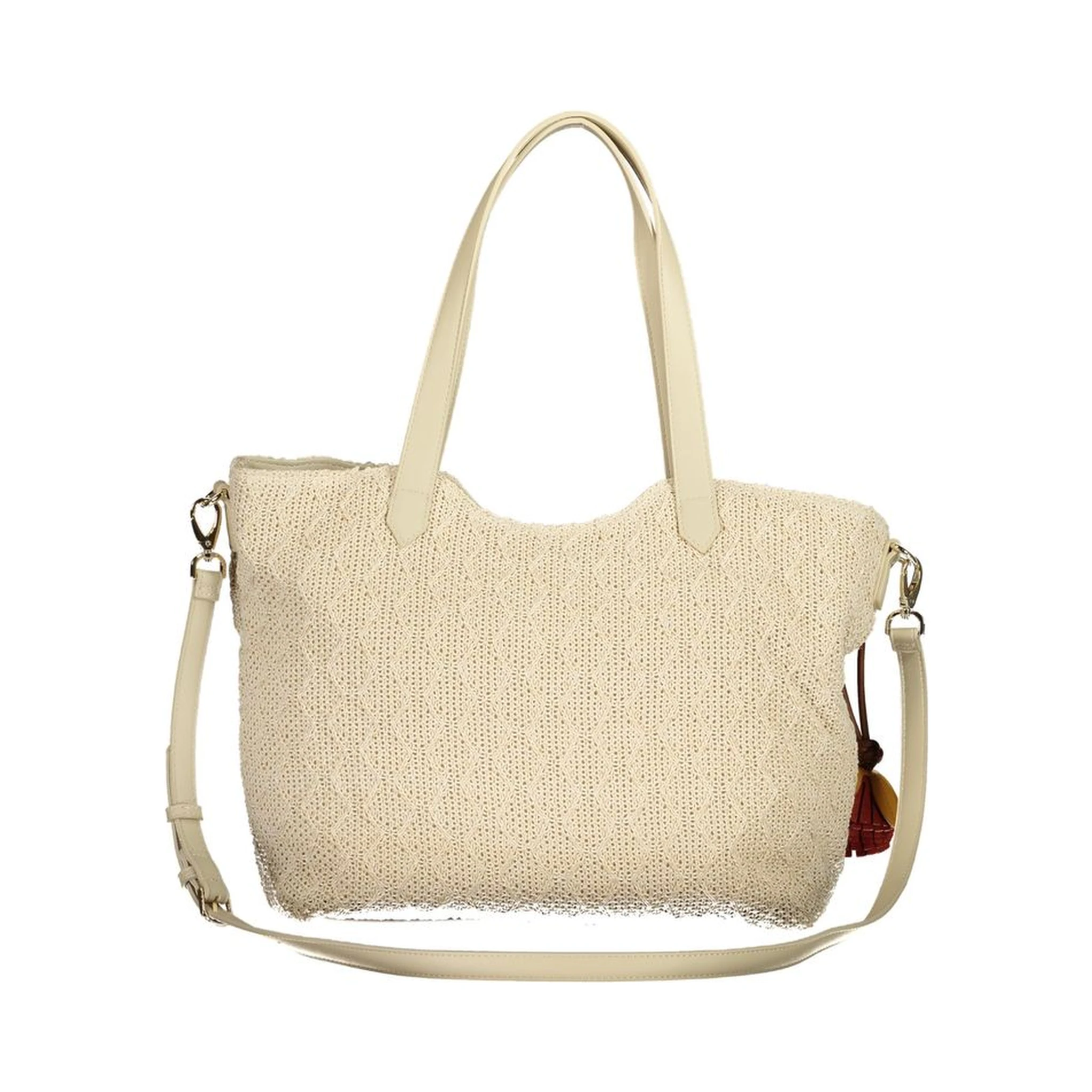 Beige Polyethylene Women's Bag