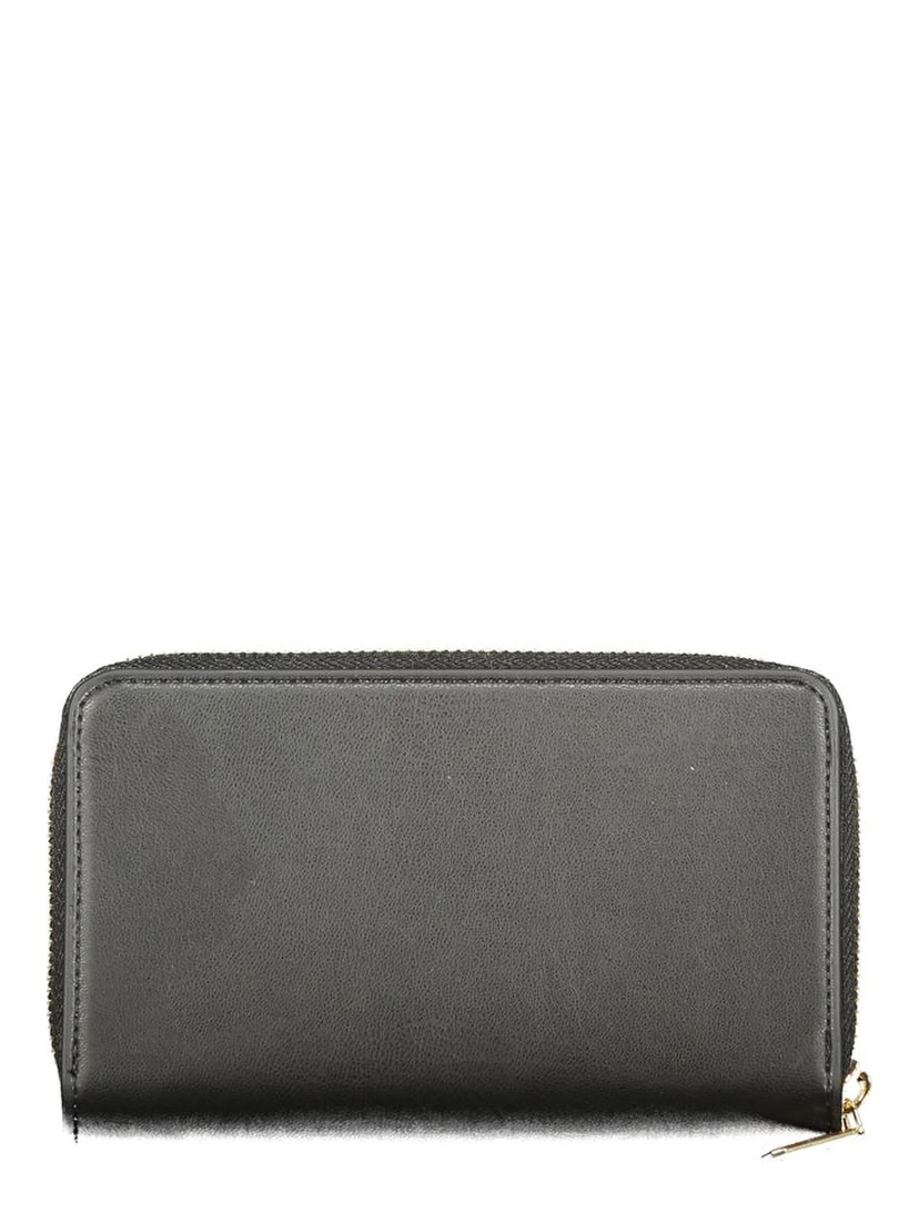 Black Polyurethane Women's Wallet