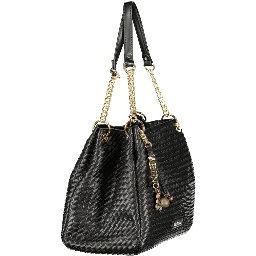 Black Polyurethane Women Bag