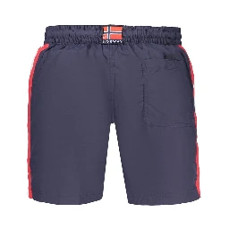 Blue Polyamide Men's Swimwear