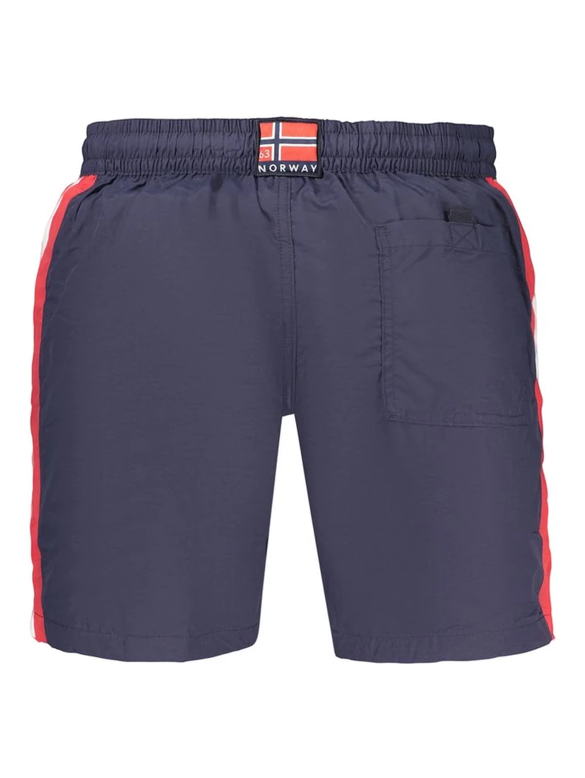 Blue Polyamide Men's Swimwear