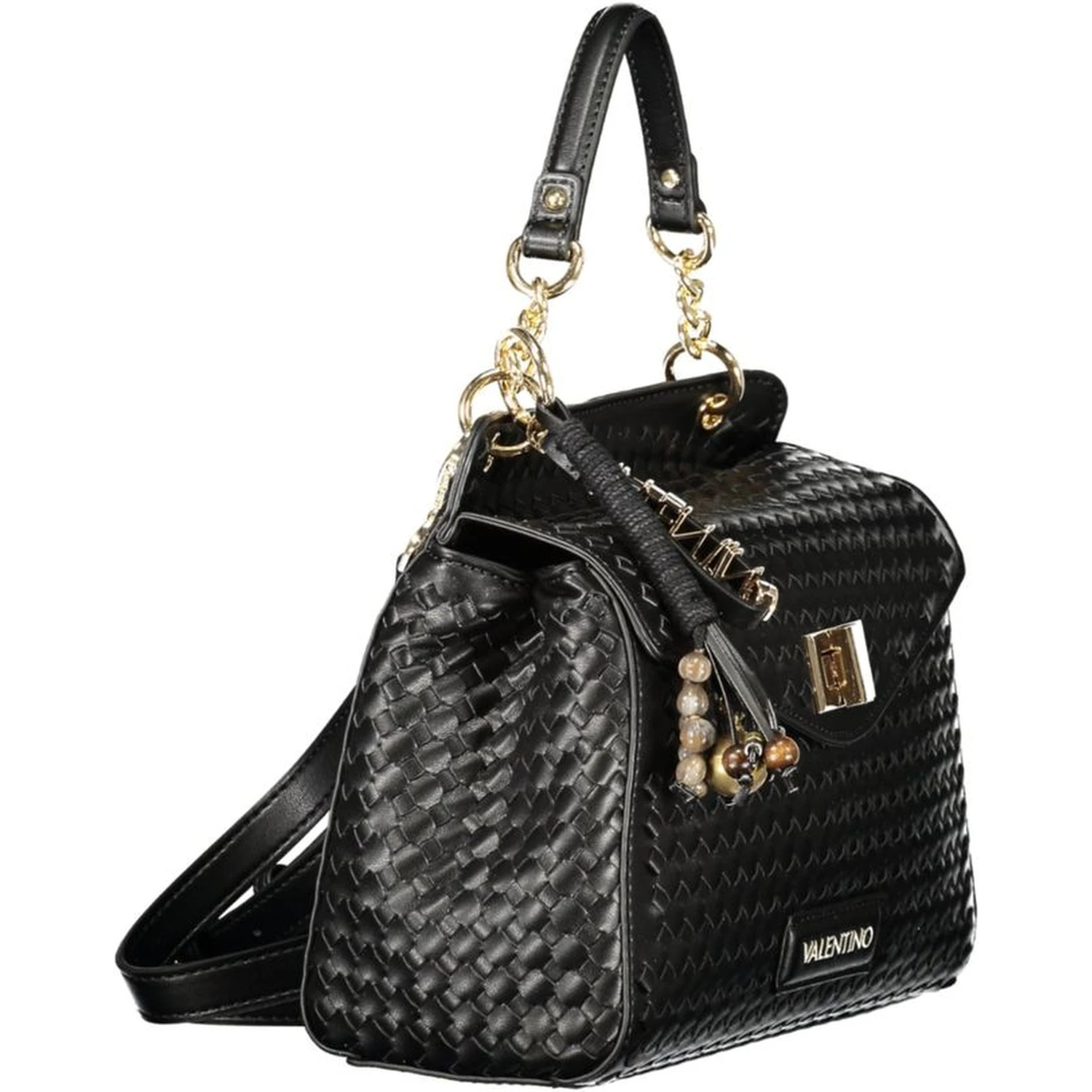 Black Polyurethane Womens Bag