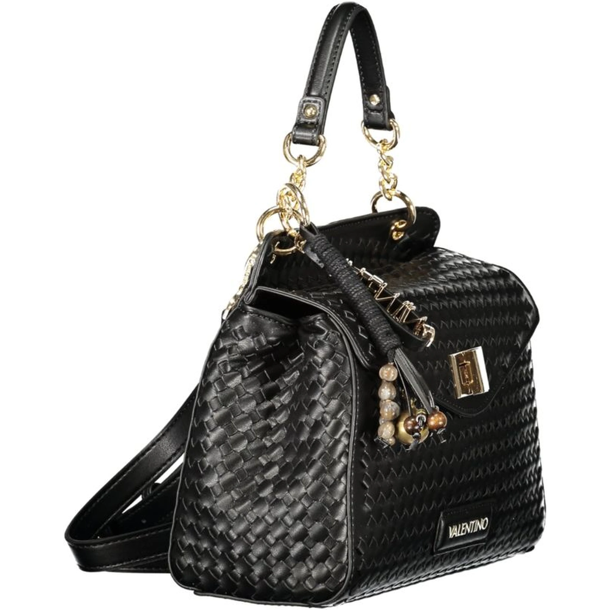 Black Polyurethane Womens Bag