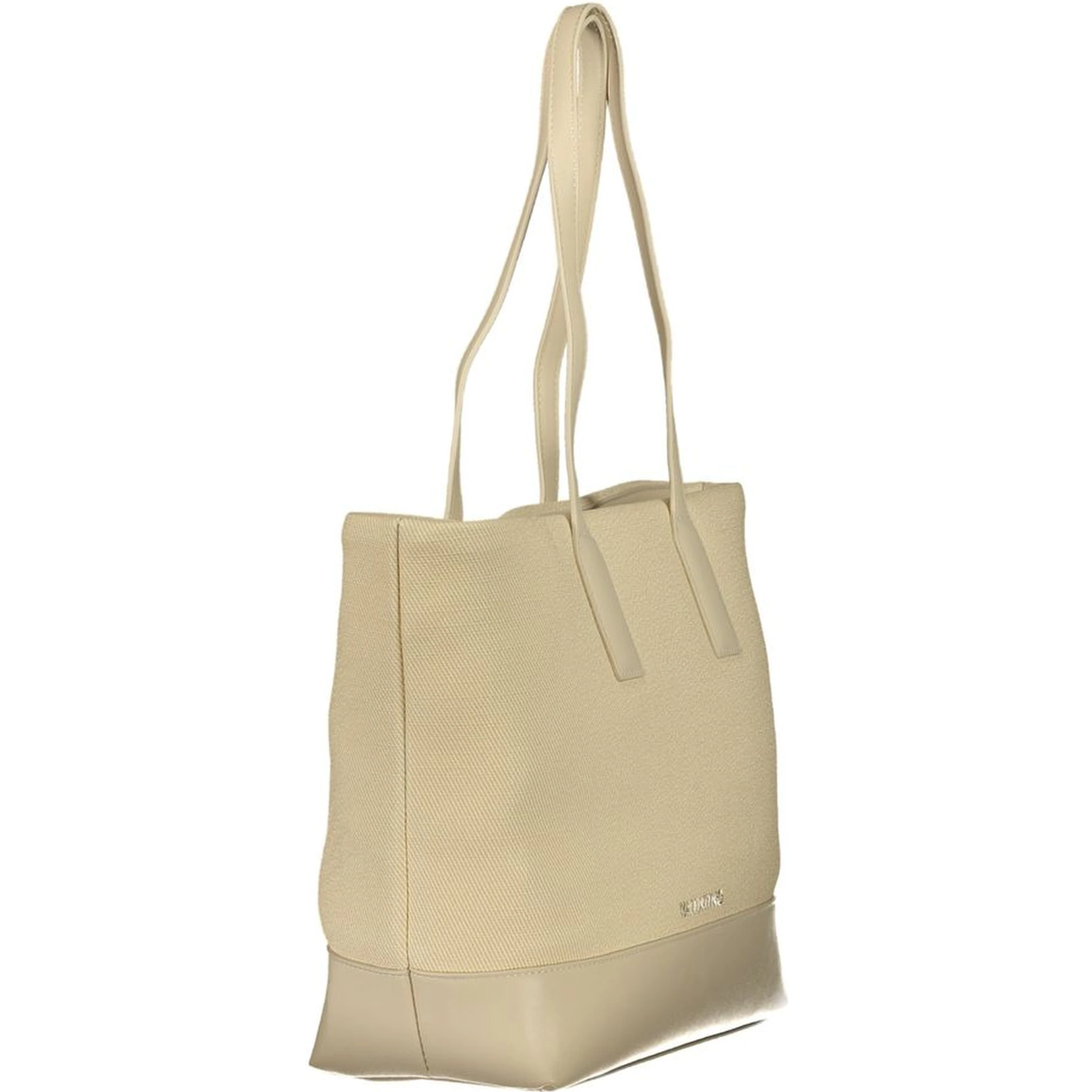 Beige Polyurethane Women's Bag