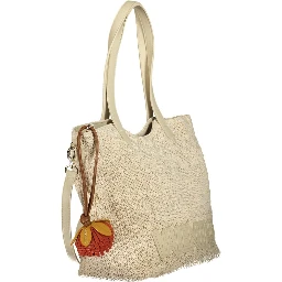 Beige Polyethylene Women's Bag