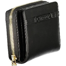 Black Polyurethane Women's Wallet