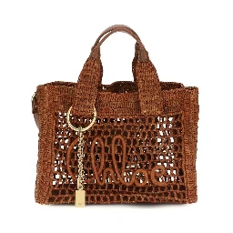 Brown Raffia Shoulder Bag