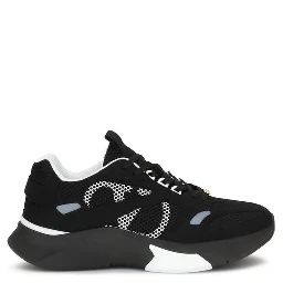 Black Fabric Athletic Sneakers
