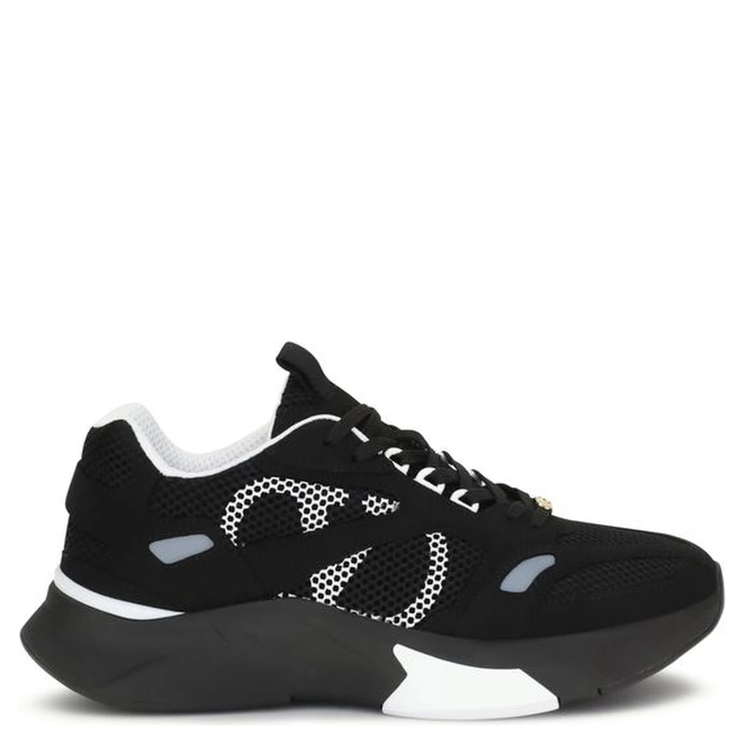 Black Fabric Athletic Sneakers