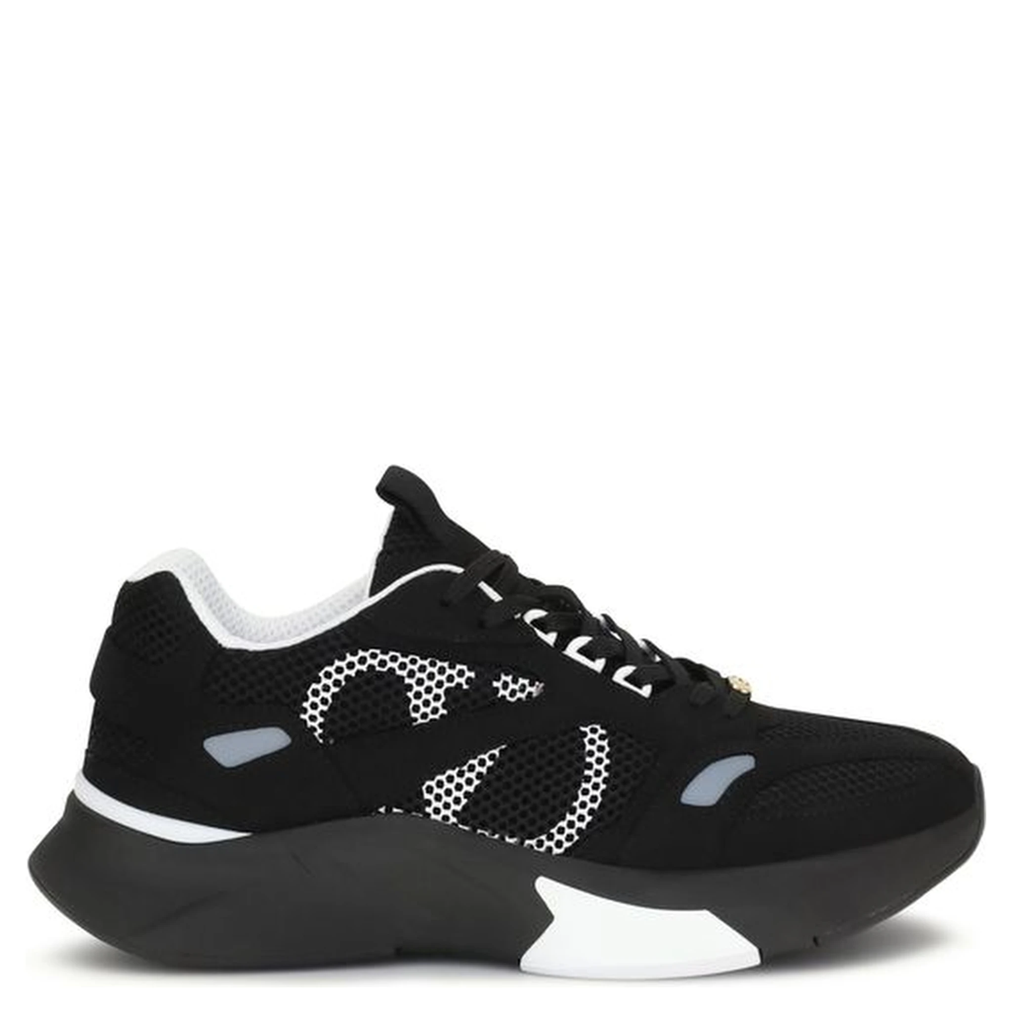 Black Fabric Athletic Sneakers