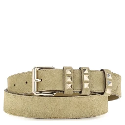 Beige Suede Leather Regular Belt