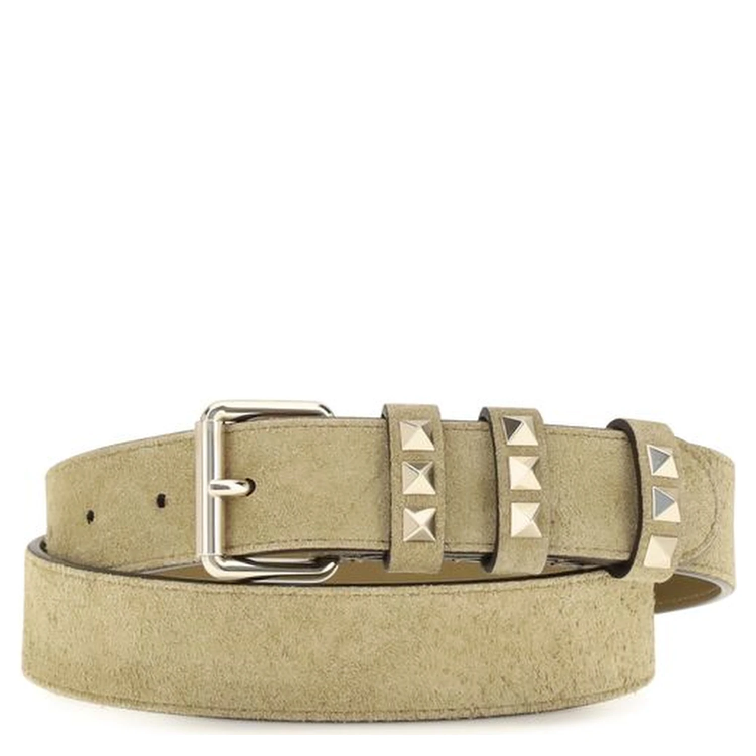 Beige Suede Leather Regular Belt