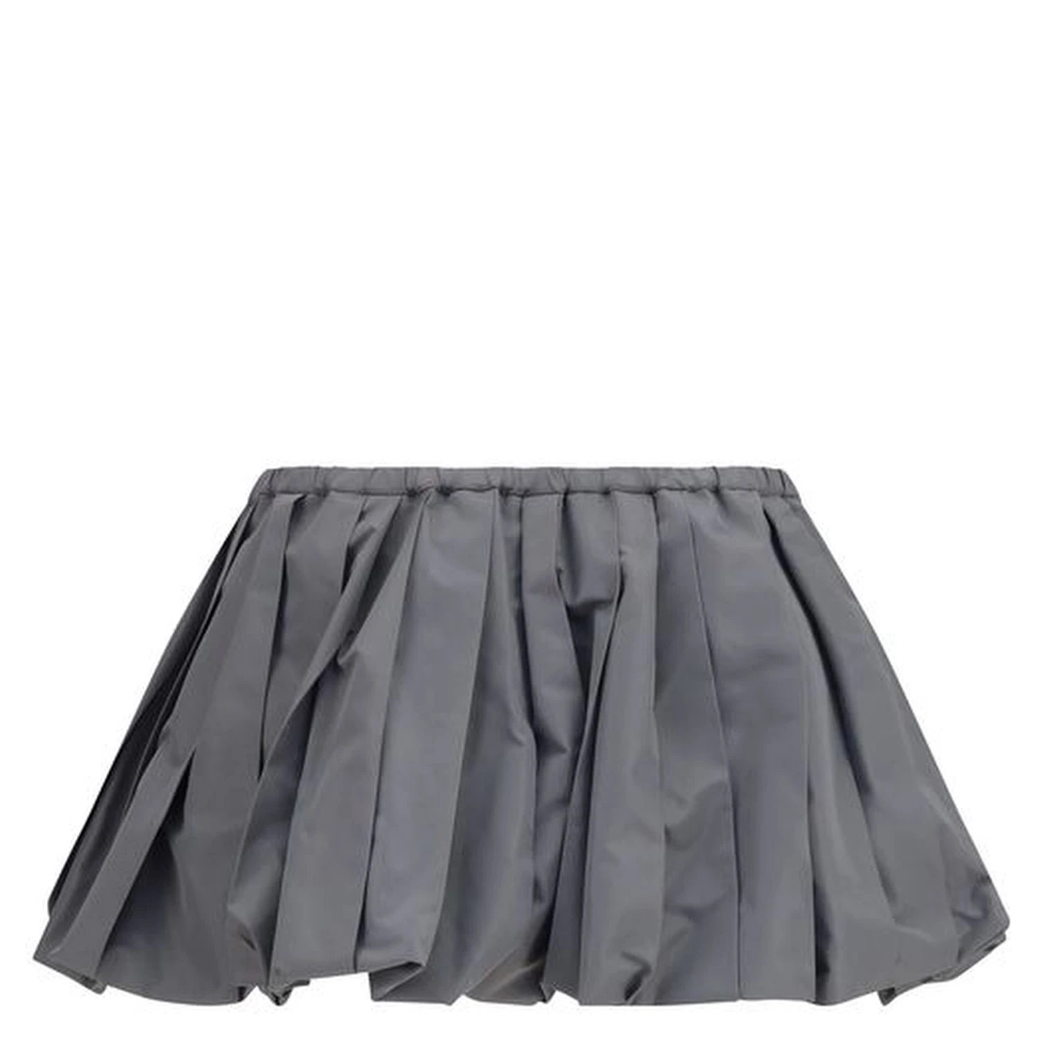 Gray Polyester Mini Skirt