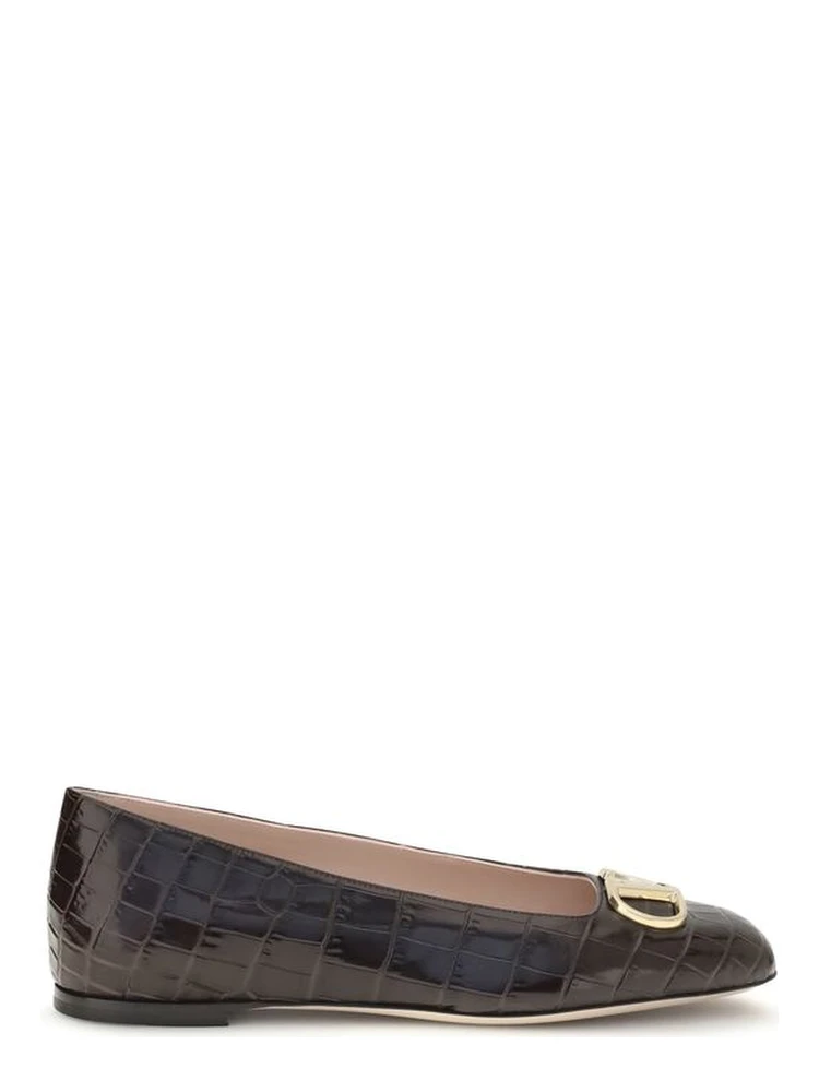 Brown Calf Leather Bos Taurus Ballet Flats