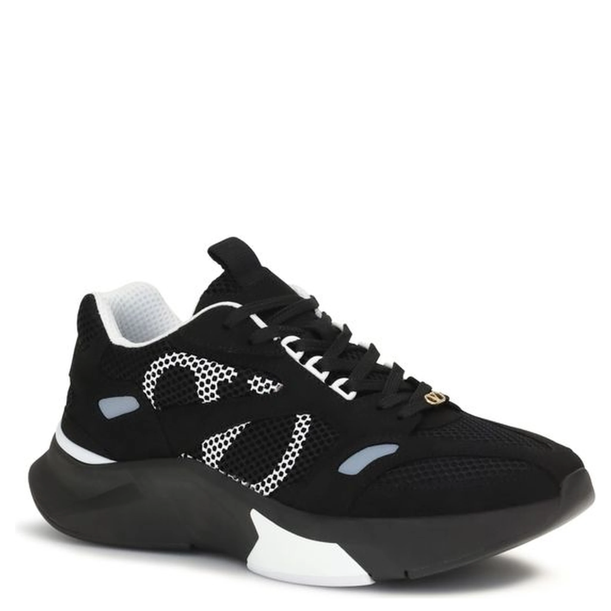 Black Fabric Athletic Sneakers