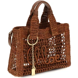 Brown Raffia Shoulder Bag