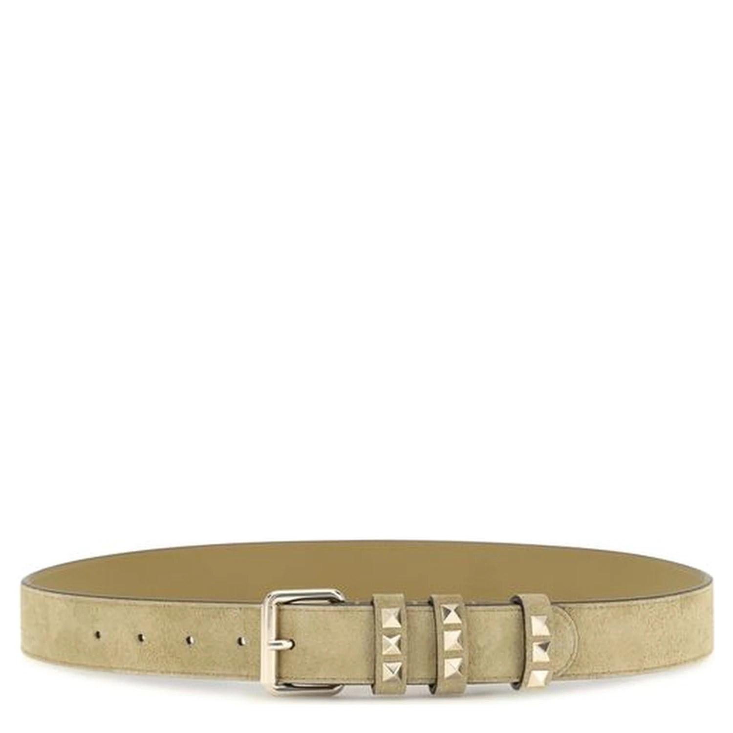Beige Suede Leather Regular Belt