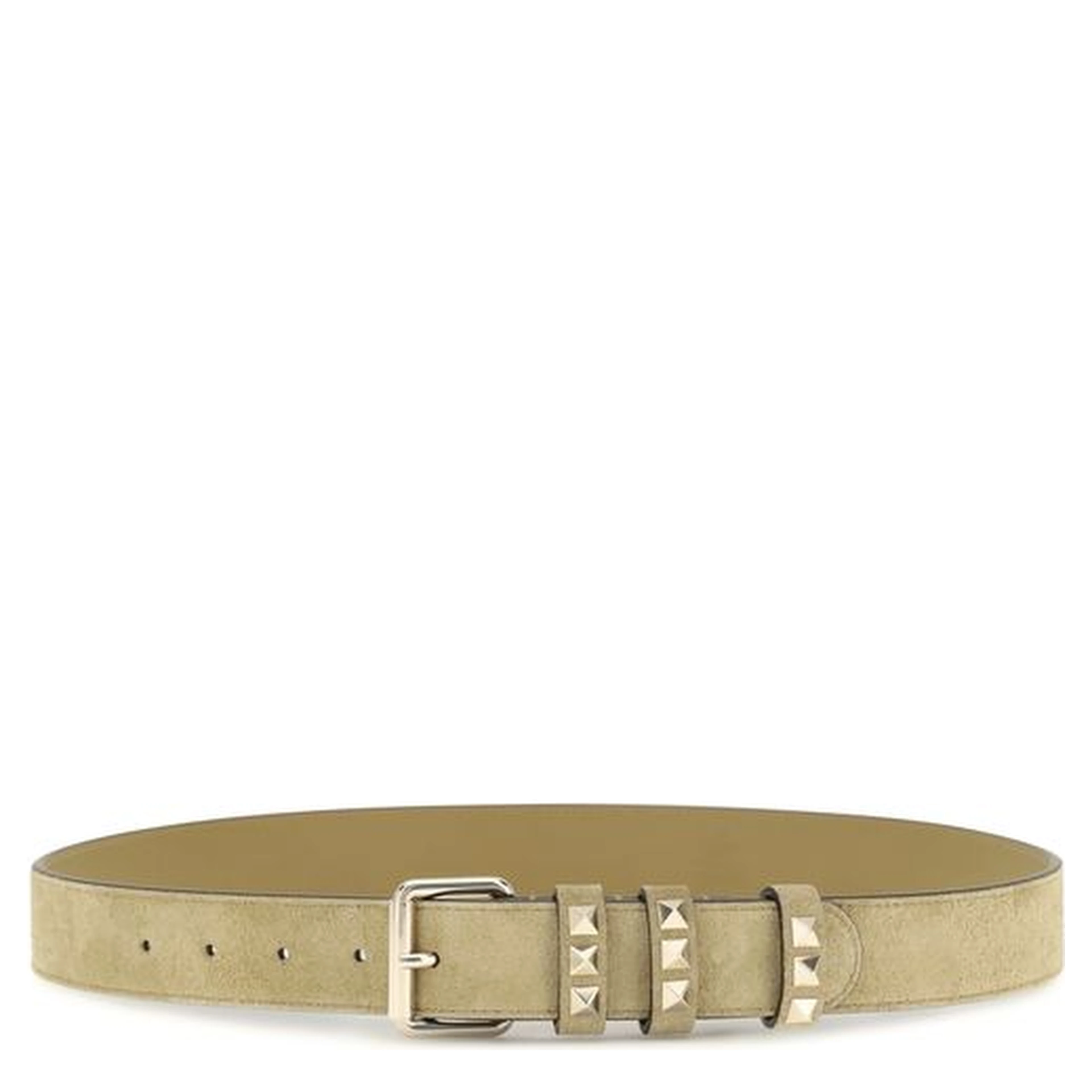 Beige Suede Leather Regular Belt