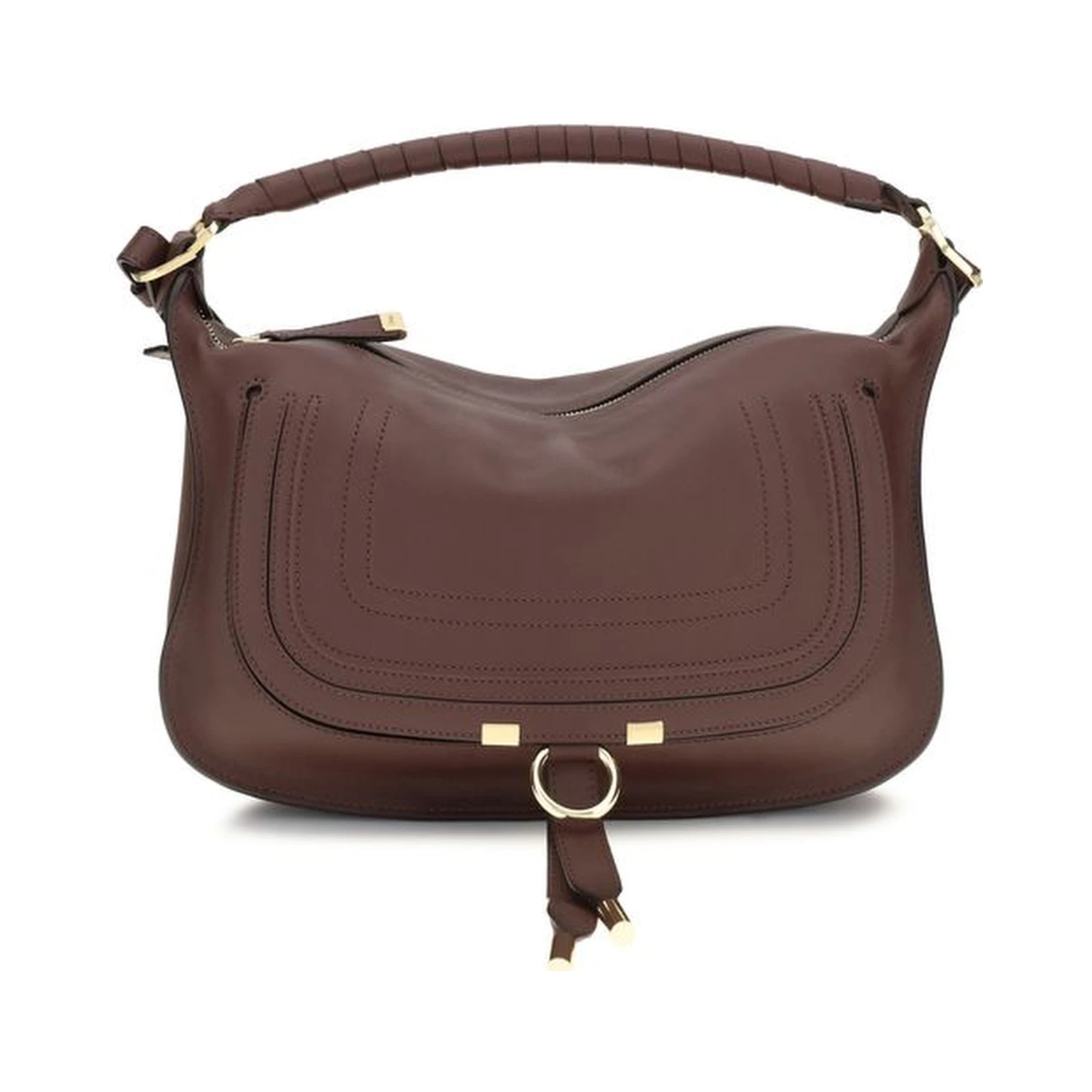 Bordeaux Calf Leather Bos Taurus Shoulder Bag