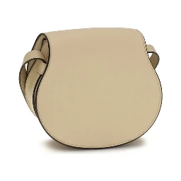 Beige Calf Leather Bos Taurus Shoulder Bag