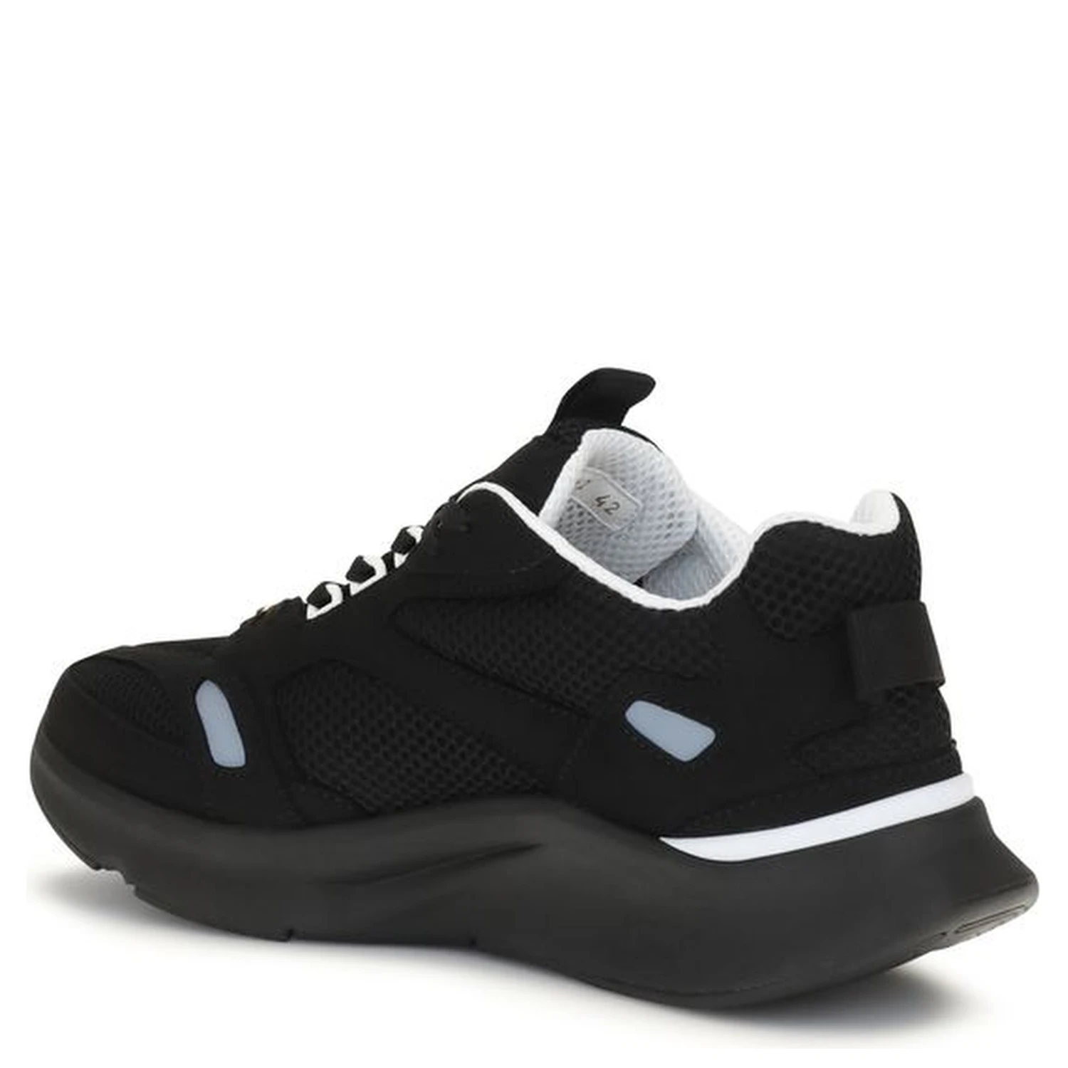 Black Fabric Athletic Sneakers